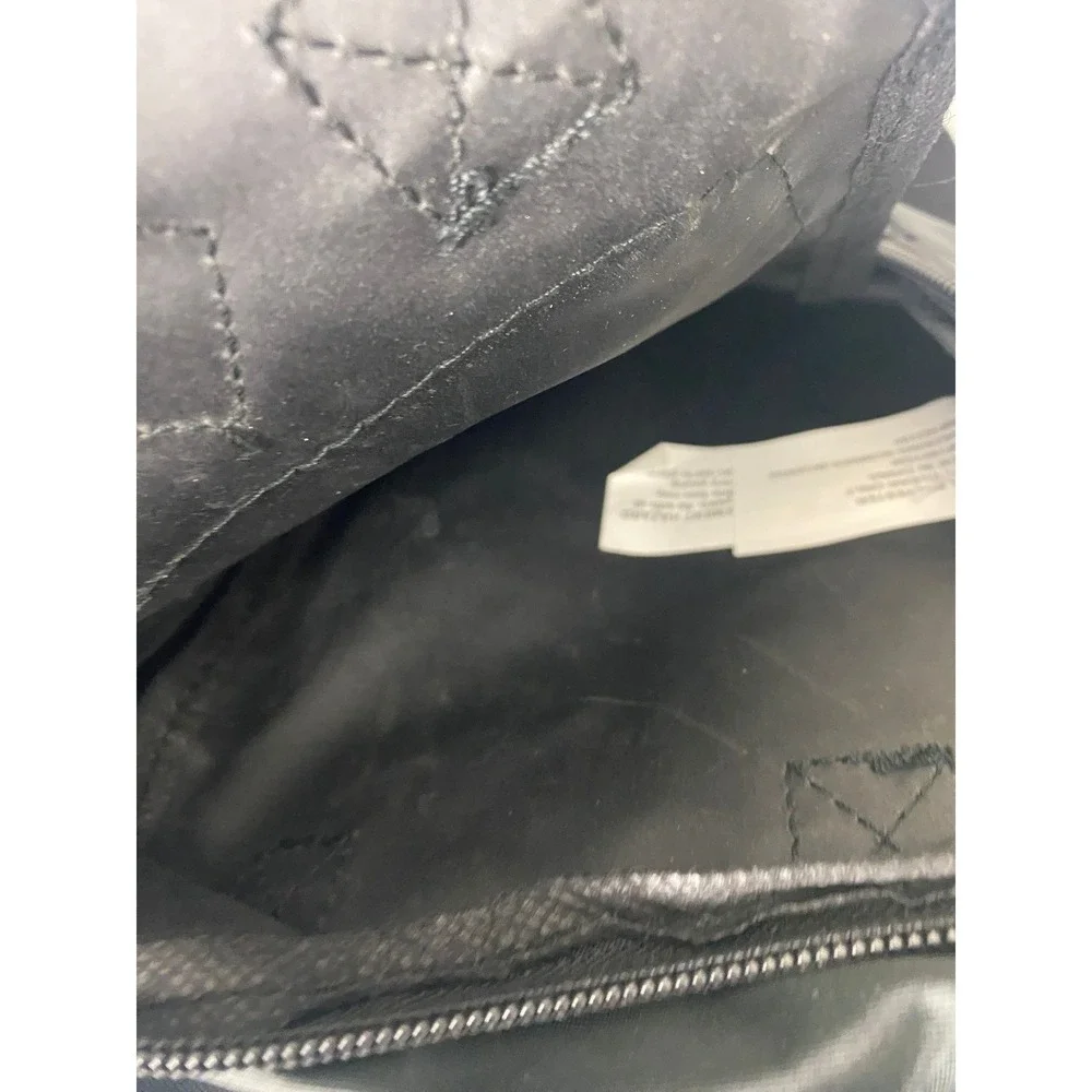 Small Black Nylon Crossbody Bag‎ Mini Travel Purse Zip Multi Pocket
